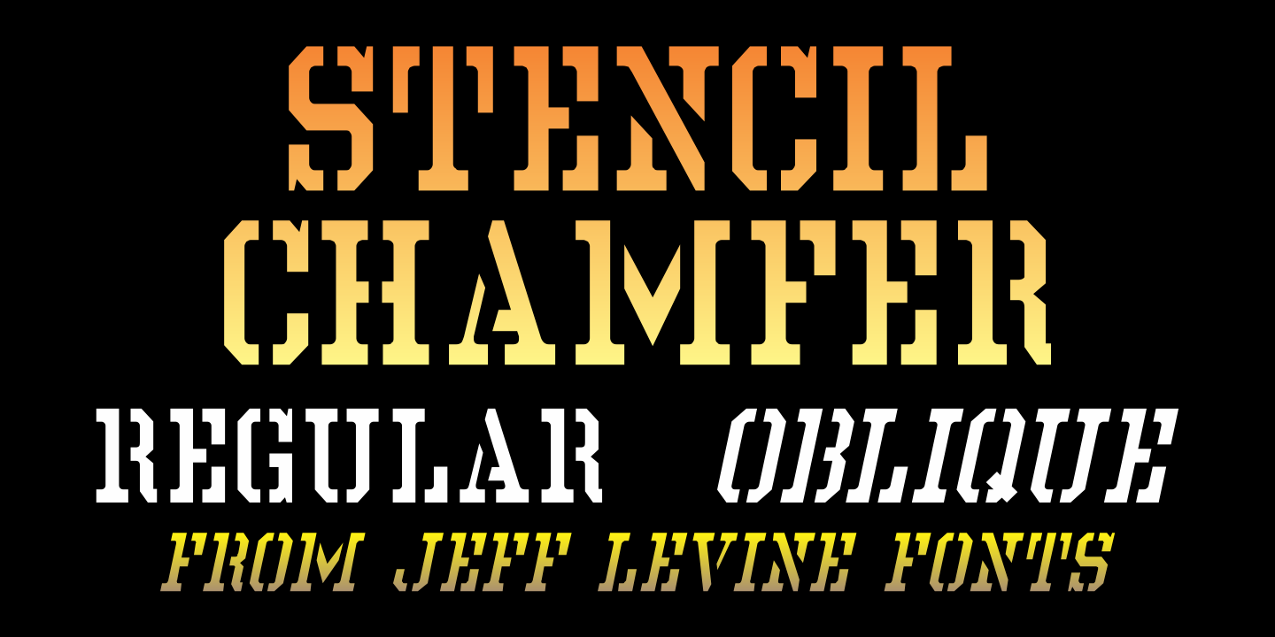 Font Stencil Chamfer JNL